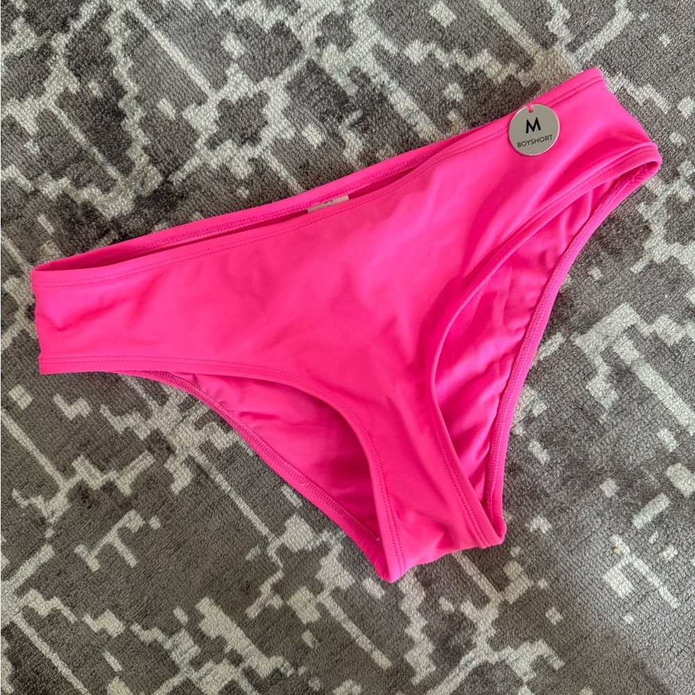 Forever 21 Hot Pink Boyshort Bikini Swim Bottom Size M